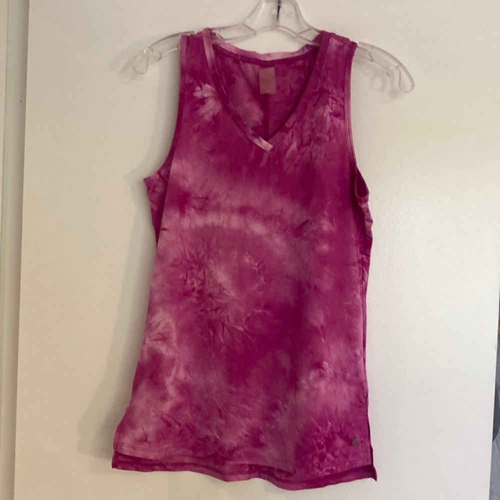 Apana Pink Sleeveless Tie-Dye Tank Top